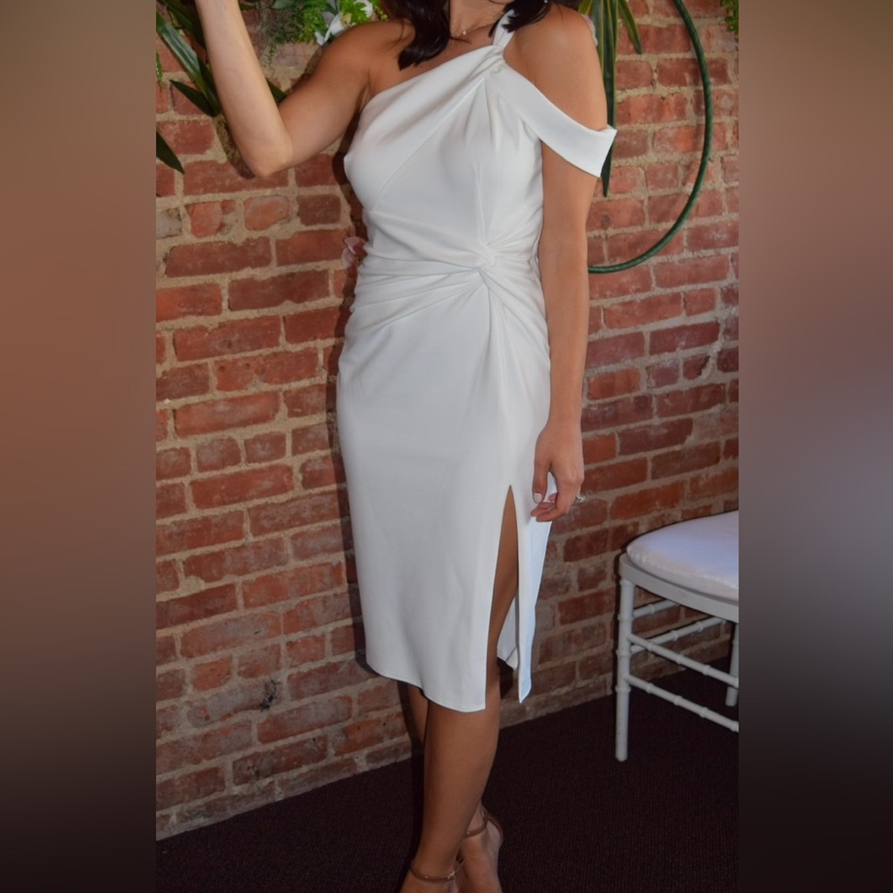 Katie May One Shoulder White Dress Size M